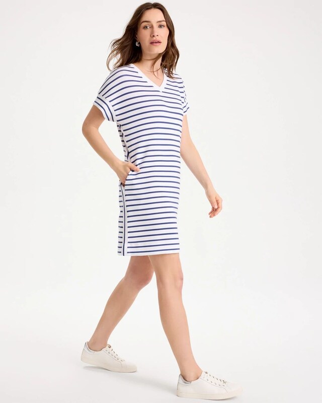 Zenergy Soft Striped Contrast Dress - image 2